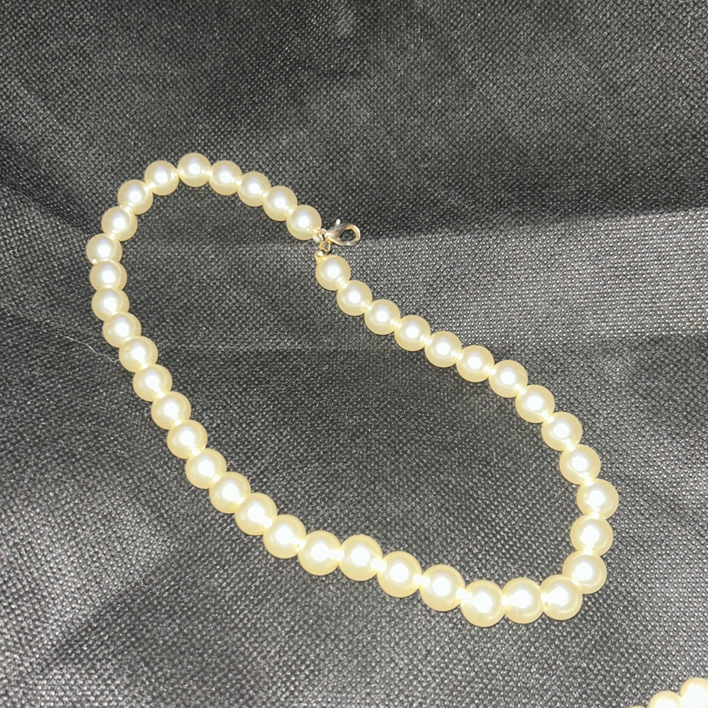 Gold Tone Elegant Pearl Beaded Choker Necklace 180$